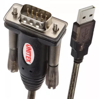 UNITEK Y-105 serial cable Black 1.5 m USB Type-A DB-9