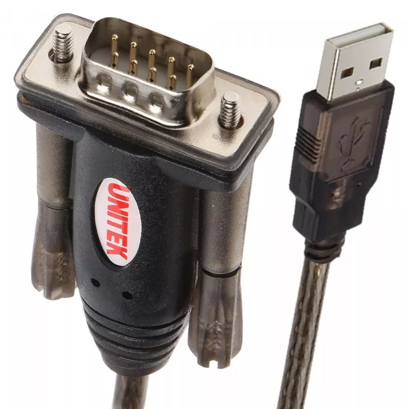 UNITEK Y-105 serial cable Black 1.5 m USB Type-A DB-9