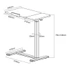 Maclean mobile desk/laptop stand, white, height adjustment 76-109cm, max. 30kg , MC-120 W