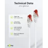 Wentronic Goobay CAT 6 Patch Cable, S/FTP (PiMF), White, 3 m - LSZH Halogen-Free, Copper (93507)