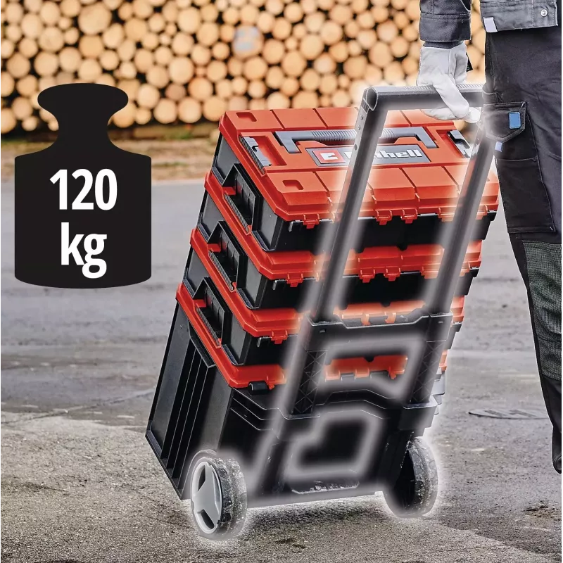 Tool Case Einhell E-Case Tower Black Red Polypropylene Heat Splash Resistant