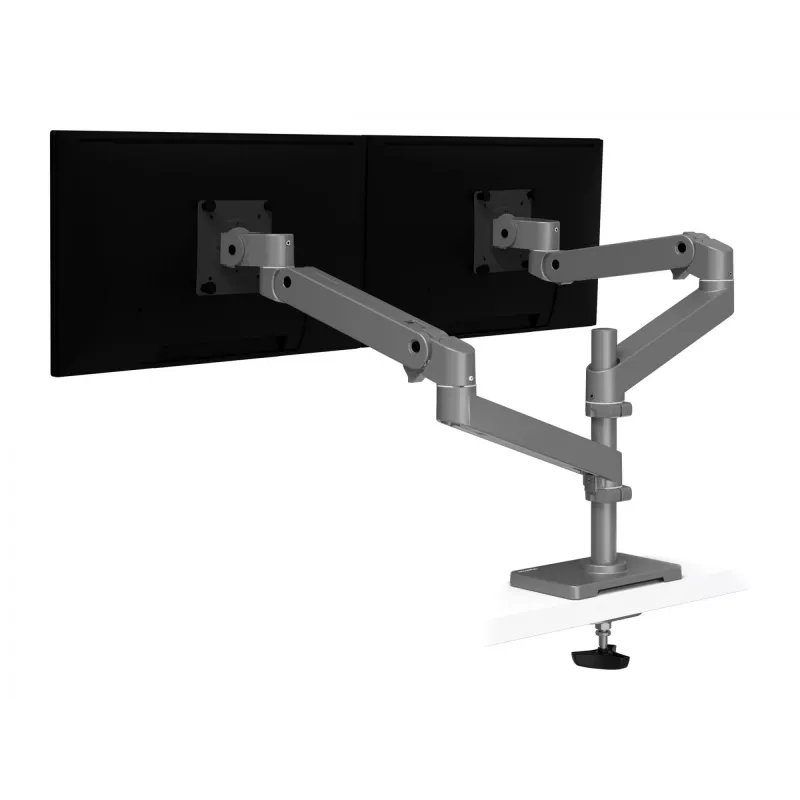 Ergotron LX Pro - Mounting Kit (Doppelarm) - for 2 LCD-Displays - perforated-plate mounting - Aluminium - Dark Grey - Screen Size: to 61 cm (to 24 inch)