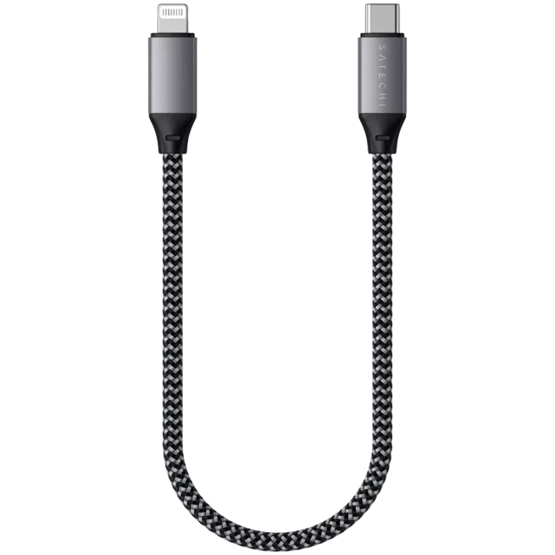 Satechi ST-TCL10M USB cable 0.25 m USB C USB C/Lightning Black Grey
