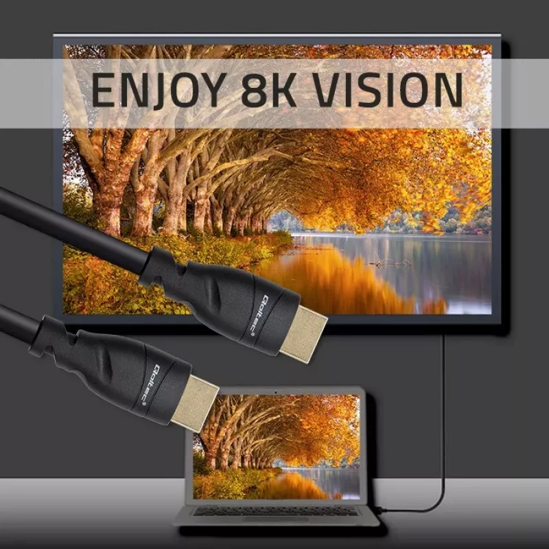 HDMI 2.1 cable QOLTEC 5 m — 48 Gbit/s, 8K@60Hz, 26AWG, gold-plated connectors