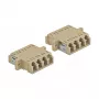 Fibre optic adapter DELOCK LC female to LC female, beige, pack of 2