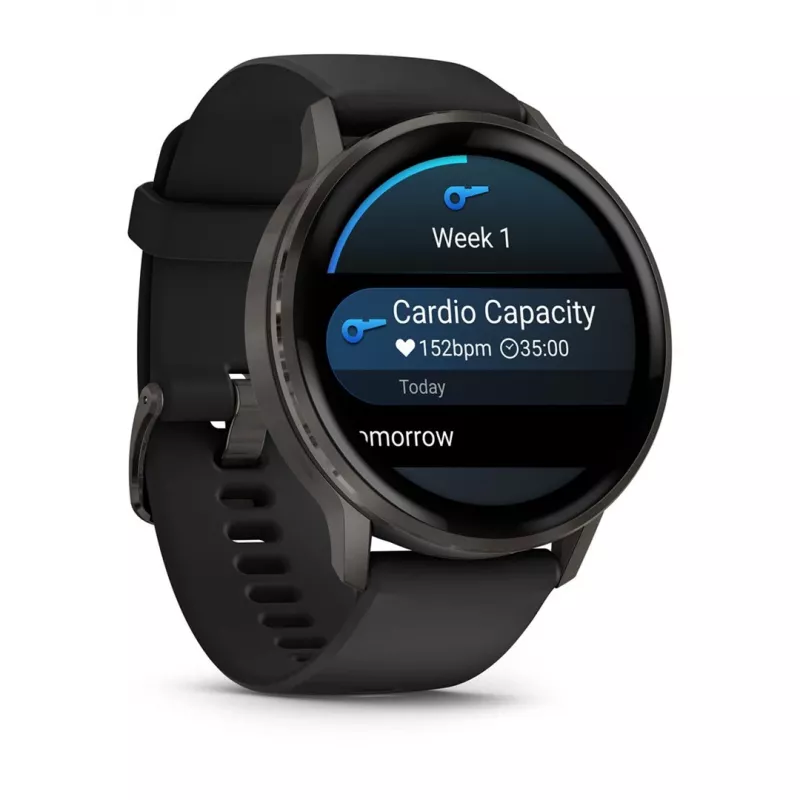 Smartwatch GARMIN Venu 4 1.4 inch AMOLED GPS Black, 45 mm case, 8 GB, 12-day battery, 5 ATM