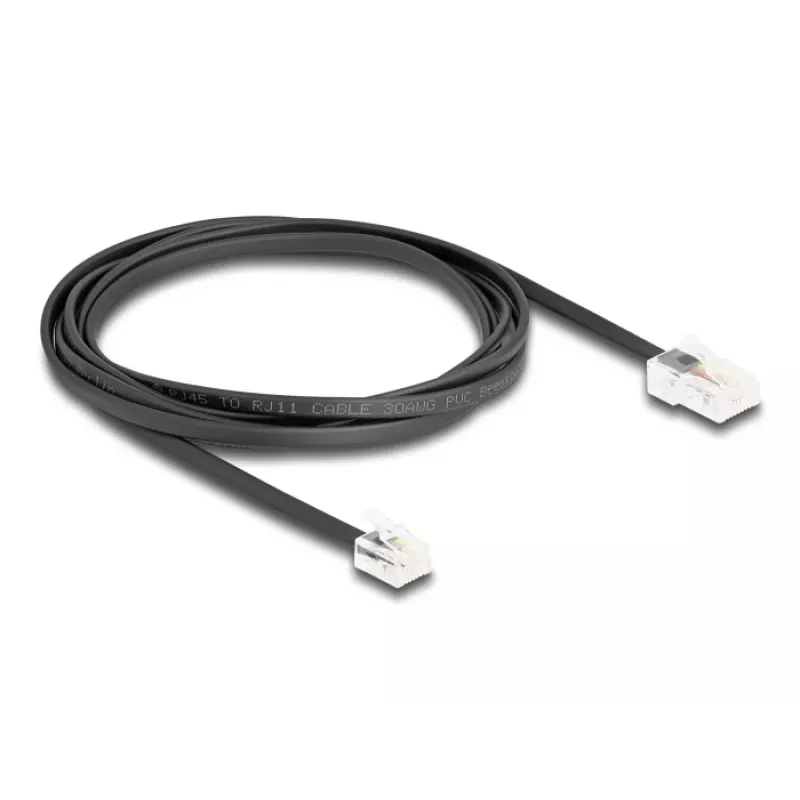 Telephone Cable DeLOCK 88036 RJ45 to RJ11 2m Black
