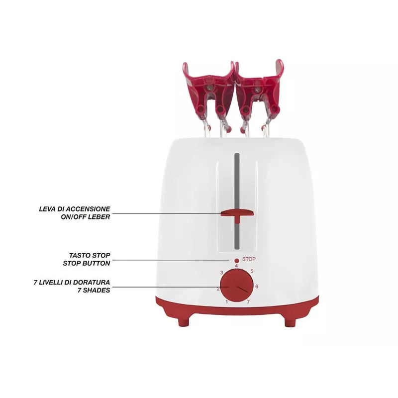 Toaster Beper P101TOS100 2-slice compact design, stainless steel housing, adjustable browning