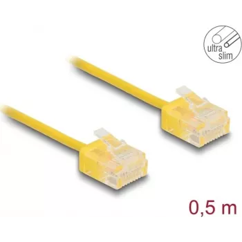Network Cable DeLOCK RJ45 Cat.6 UTP 0.5m Yellow