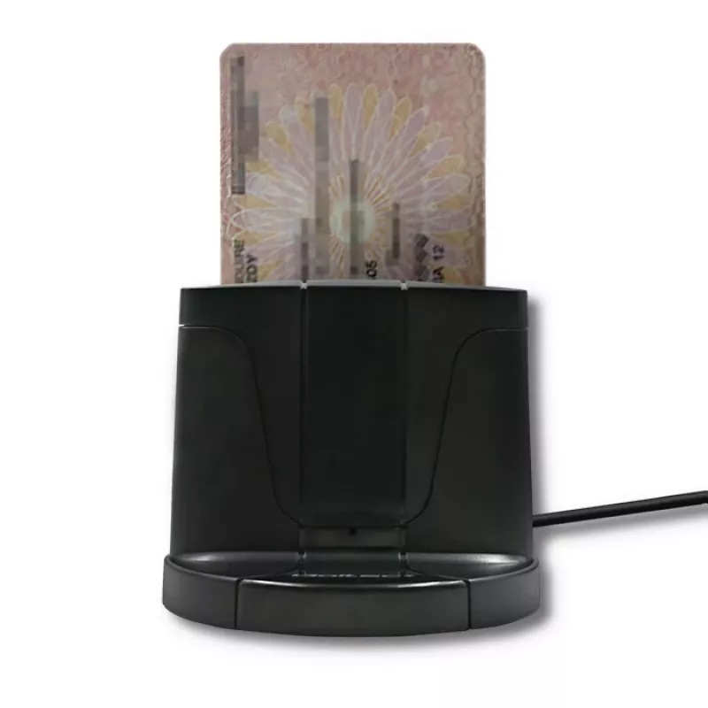 Smart Card Reader Qoltec 50632 USB 2.0 Black 1m Cable