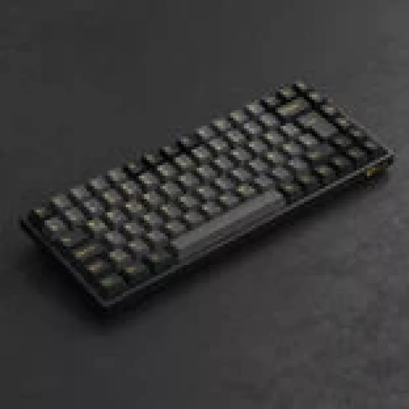 Mechanical Gaming Keyboard AKKO Black & Gold 3084B Plus, 84-key, Akko V3 Cream Yellow switches, RGB lighting