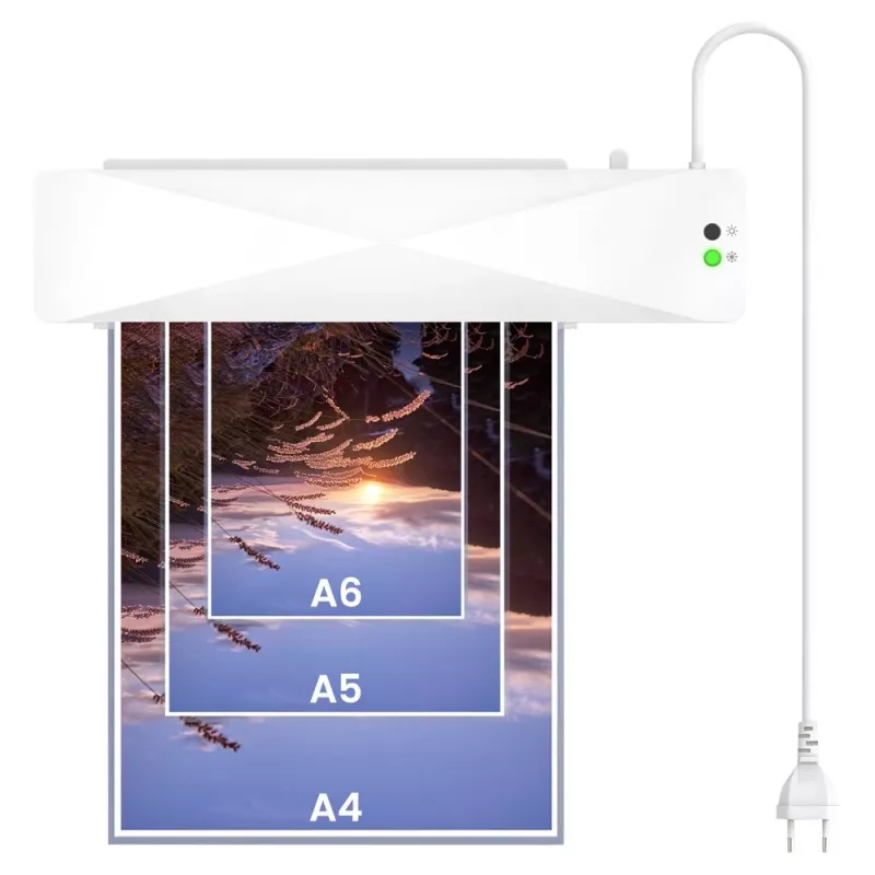 Cold/hot laminator SAVIO LR-01/W — max width 230 mm, 320 mm/min, 300 W, white