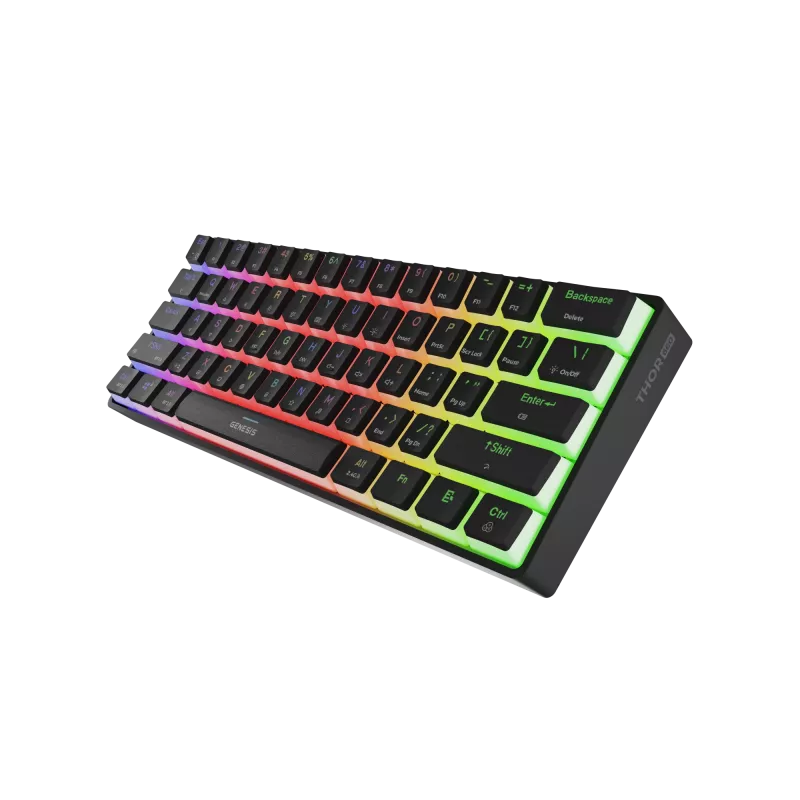 GAMING KEYBOARD GENESIS THOR 660 G2 US BLACK WIRELESS RGB MECHANICAL GATERON BROWN