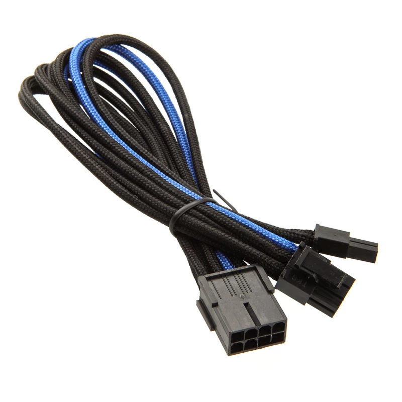 SilverStone PCI-8-Pin to PCIe-6+2-Pin Cable, 250mm - black/Blue
