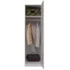 Wardrobe Top e Shop SD-50 BI with 5 shelves, 1 door, white frame