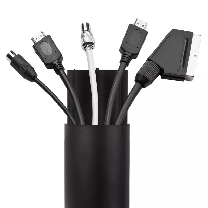 Cover strip aluminum MACLEAN MC-814 B black — cable organizer trim