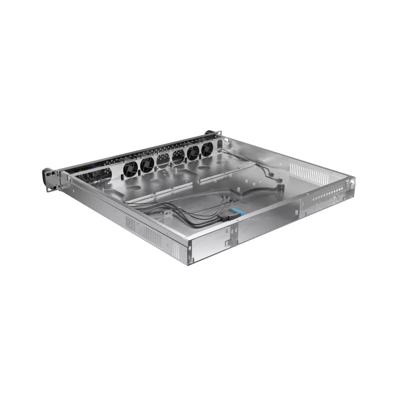 Lanberg SC01-4201-10B 1U Rackmount Server Chassis, ATX/SSI CEB, 4x 40mm PWM Fans, 2x USB 3.0, Black