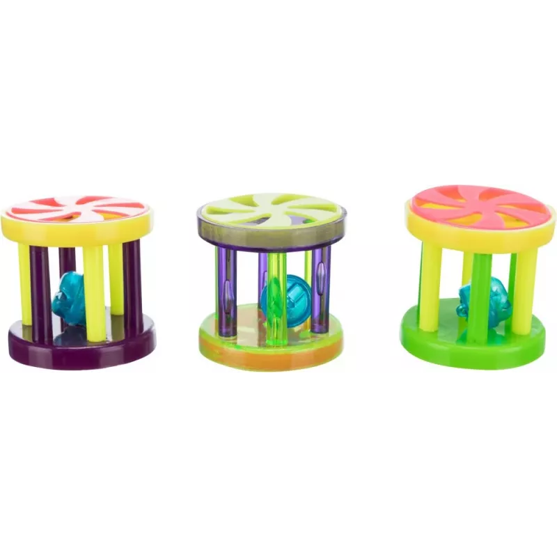 Toy ball for cats Trixie Ball Trixie Ball and Roll, plastic, bell, multicolour, Ø 4.5 cm, 1 pc