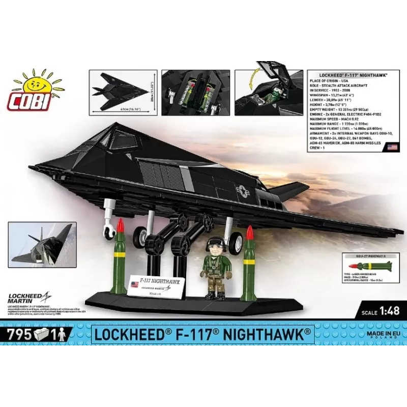 Lockheed F-117 Nighthawk Model Kit (1:48 Scale)