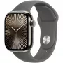 Apple Watch Series 10 GPS + Cellular 42mm Natural Titanium Case with Stone Grey Sport Band - S/M (MWXD3QF/A)