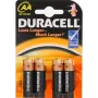 Single-use alkaline battery Duracell AA LR6 1.5 V, pack of 4