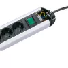 Power Extension Bachmann PRIMO 1.75 m 3 AC Outlets Black Grey