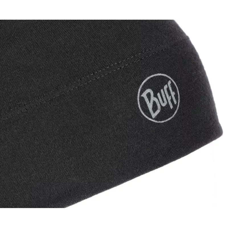 Beanie hat Buff Merino Midweight — Solid Black, one size, merino wool, autumn/winter, sport