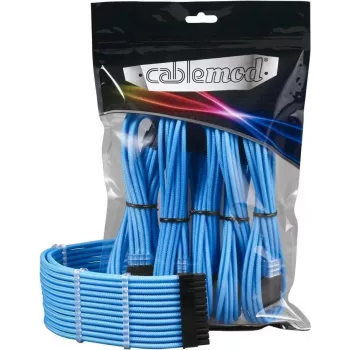 Cable extension set DIGITUS Pro ModMesh 12VHPWR Light Blue — 12VHPWR GPU power cable extension