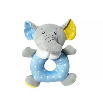 Baby rattle TULILO model 9217 — elephant shape, 18 cm, colorful