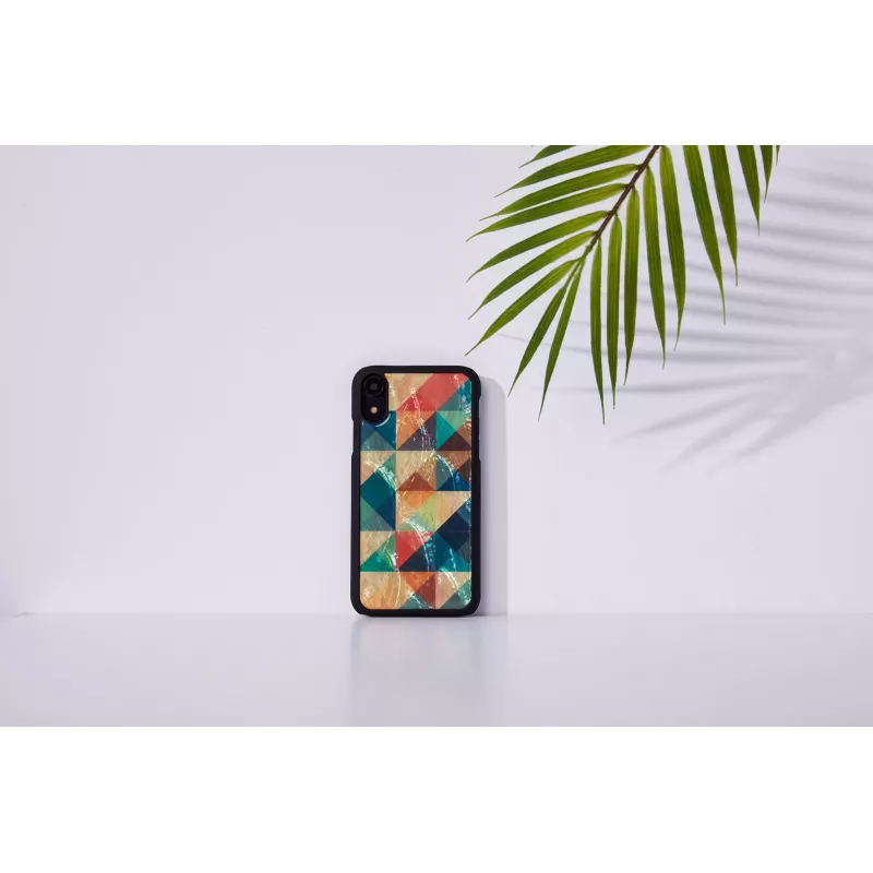 Smartphone case iKins for iPhone XR — Mosaic Black protective cover