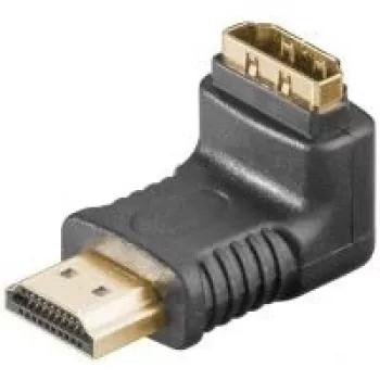 Wentronic Goobay HDMI™ Winkeladapter, HDMI Standard-Plug (Type A), Black - HDMI™ A-Plug > HDMI™ A-Socket (51727)