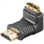 Wentronic Goobay HDMI™ Winkeladapter, HDMI Standard-Plug (Type A), Black - HDMI™ A-Plug > HDMI™ A-Socket (51727)