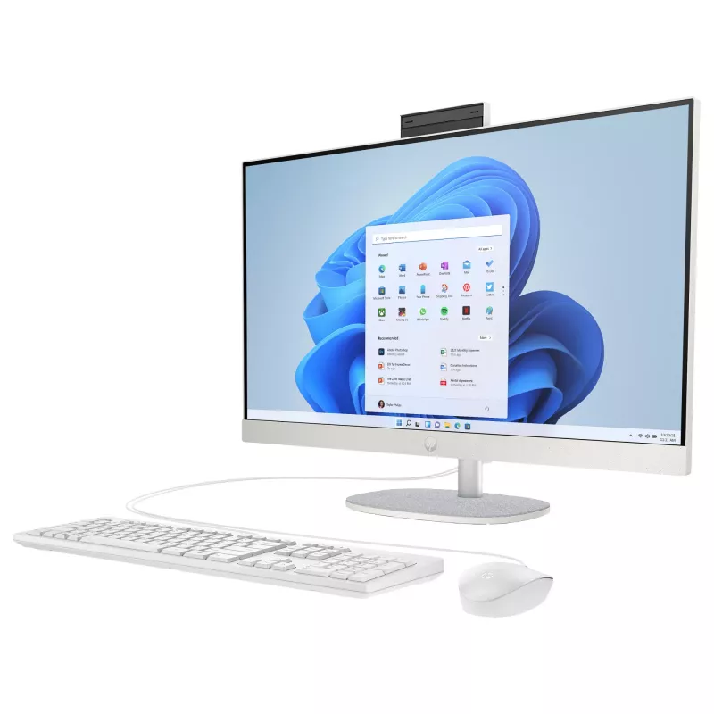 HP 27-cr0471ng - All-in-One (Complete Solution) - Ryzen 7 7730U - RAM 16 GB - SSD 512 GB - NVMe - Radeon Graphics - 1GbE, Wi-Fi 6, Bluetooth - WLAN: 802.11a/b/g/n/ac/ax, Bluetooth 