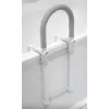 Rounded bath handle with non-slip grip