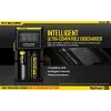 Battery charger Nitecore D2 — 2‑slot charger for AA/AAA/AAAA/C batteries, 100–240V input, 4.2V output, black