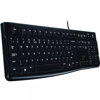 Logitech Desktop MK120 Combo, Black, Wired, Swiss, 920-002504