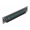Fiber Optic Patch Panel DeLOCK 10 inch 12 Port SC Simplex aqua 1U black