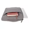 Manhattan Seattle Laptop Sleeve 15.6 inch, Grey, Padded, Extra Soft Internal Cushioning, Main Compartment with double zips, Zippered Front Pocket, Carry Loop, Water Resistant and Durable, Notebook Slipcase, Three Year Warranty