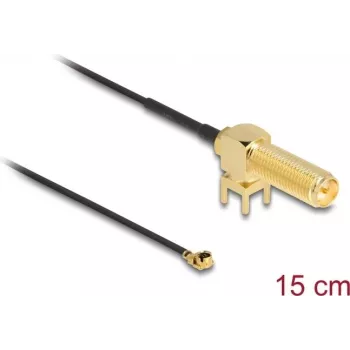 Coaxial Cable DeLOCK 12039 0.15 m RP-SMA I-PEX MHF1 Black