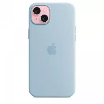 Silicone Case Apple iPhone 15 Plus Light Blue MagSafe