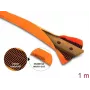 Cable sleeve DELOCK 19029, polyester, orange, operating temp -40–150°C, length 1000 mm