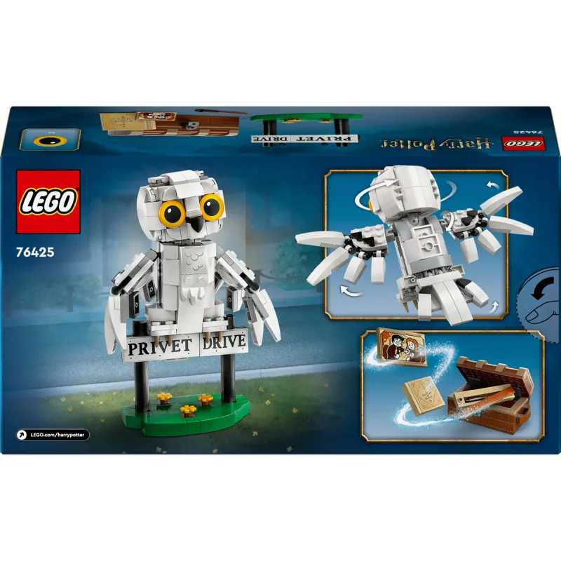 LEGO Harry Potter buildable Hedwig on Privet Drive model 76425 — 337 pieces, 100 mm height, recommended age 7+