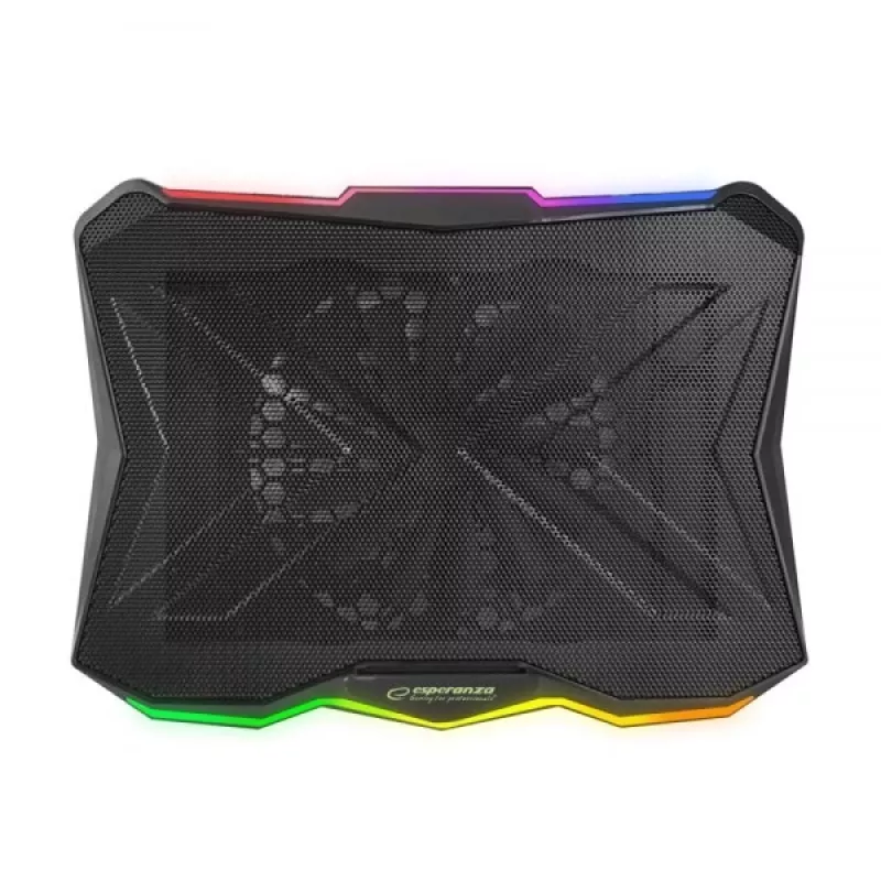 Laptop cooling pad ESPERANZA EGC110 for 17 inch (43.2 cm), 1 fan 18 cm, 800 RPM, 63 CFM, USB 2.0, black