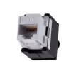 Keystone jack A-LAN MKB-U6-1 — RJ45 U/UTP Cat6, 22/26 AWG, black/white ABS housing