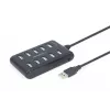 USB hub Gembird UHB-U2P10P-01 — 10-port USB 2.0 hub