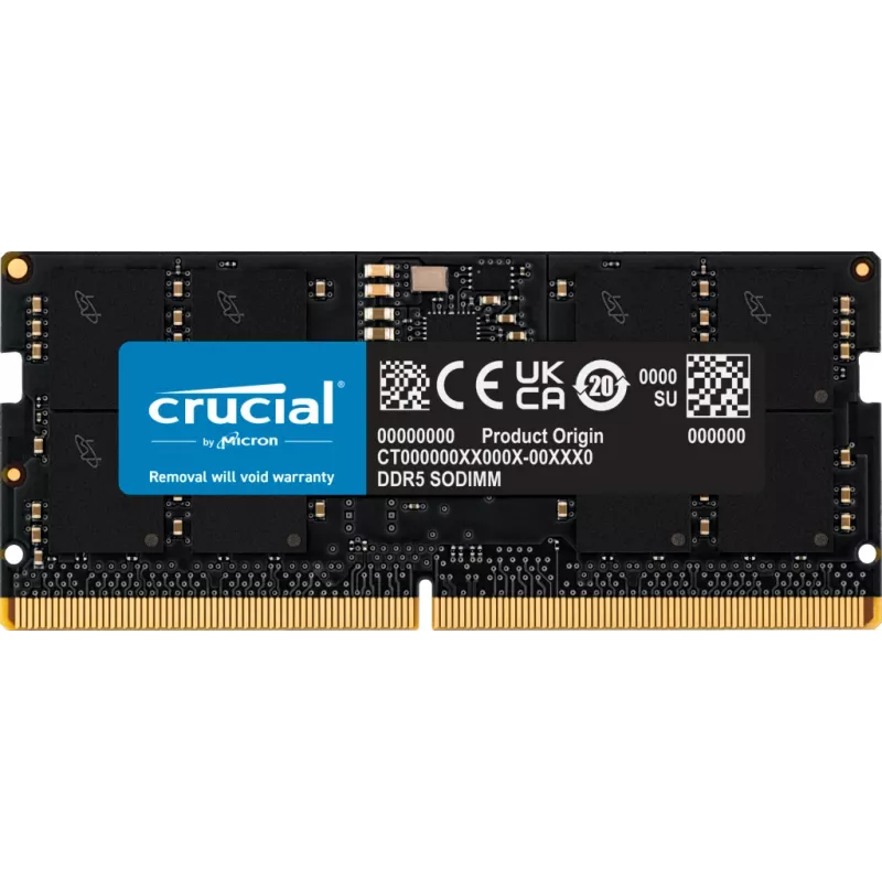 Crucial - DDR5 - Module - 16 GB - SO DIMM 262-PIN - 5600 MHz / PC5-44800 CL46 1.1 V non-ECC