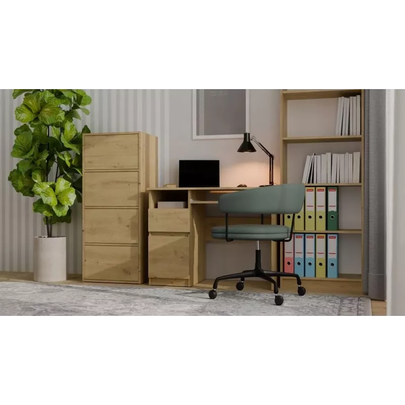 ALMA CHEST OF DRAWERS, ANTHRACITE/ARTISAN OAK