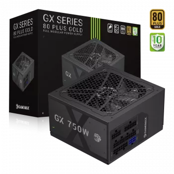 Gamemax Power Supply, 80 PLUS, Gold | GX 750GF | 750 W