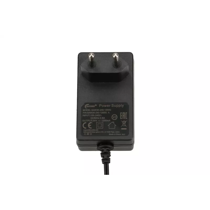 Power adapter MikroTik SAW30-240-1200GA, indoor 29 W, input 100–240 V, black