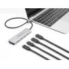 DeLOCK USB Type-C Hub 10 Gbps 4 Ports Aluminium Grey